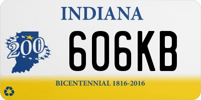 IN license plate 606KB
