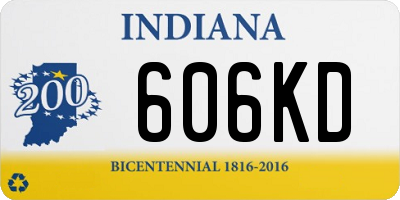 IN license plate 606KD