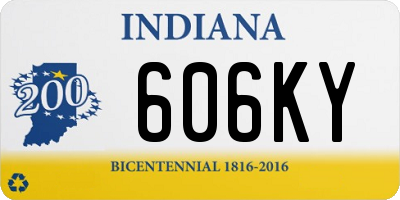 IN license plate 606KY