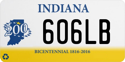 IN license plate 606LB