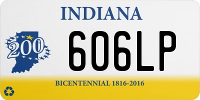 IN license plate 606LP