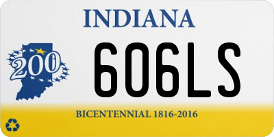 IN license plate 606LS