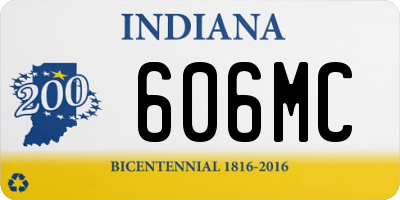 IN license plate 606MC