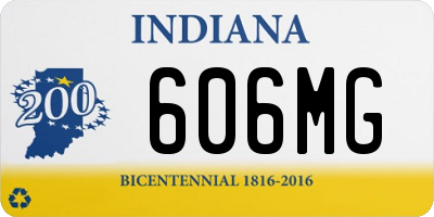 IN license plate 606MG