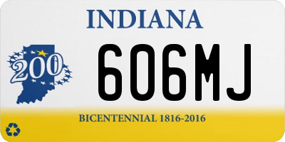 IN license plate 606MJ