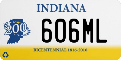 IN license plate 606ML