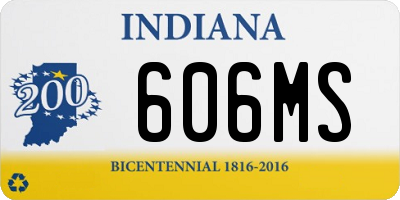 IN license plate 606MS