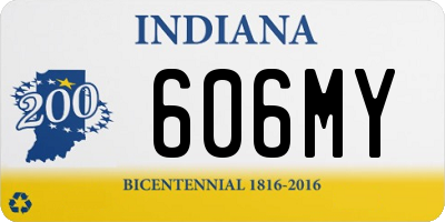 IN license plate 606MY