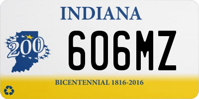 IN license plate 606MZ