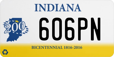 IN license plate 606PN