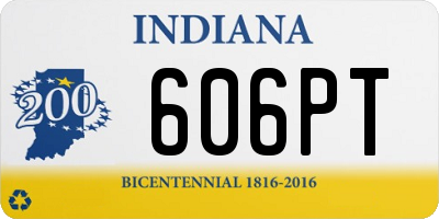 IN license plate 606PT