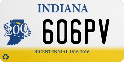 IN license plate 606PV