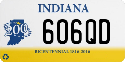 IN license plate 606QD