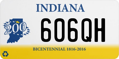 IN license plate 606QH