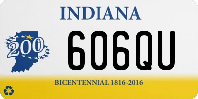 IN license plate 606QU