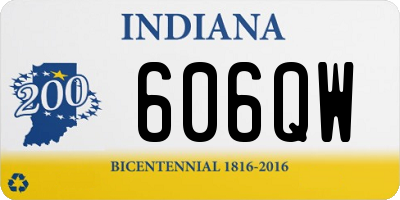 IN license plate 606QW