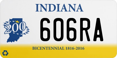 IN license plate 606RA