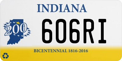 IN license plate 606RI