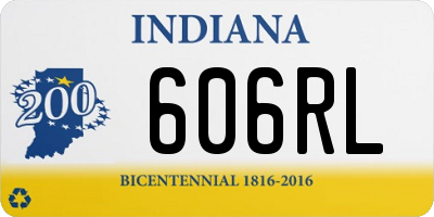 IN license plate 606RL