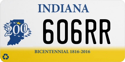 IN license plate 606RR