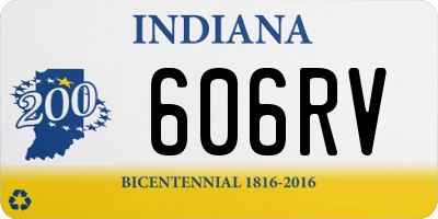 IN license plate 606RV