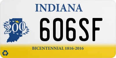 IN license plate 606SF