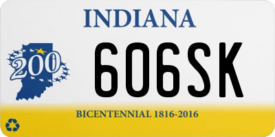 IN license plate 606SK