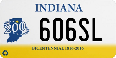 IN license plate 606SL