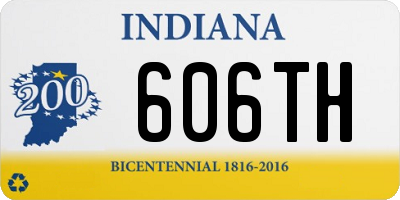 IN license plate 606TH