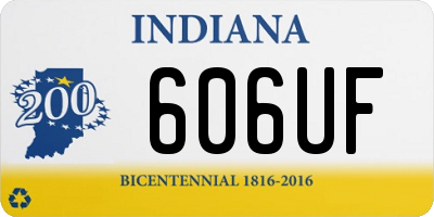 IN license plate 606UF