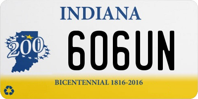 IN license plate 606UN