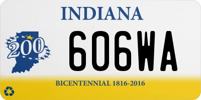 IN license plate 606WA