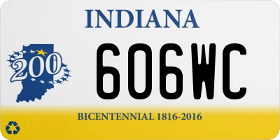 IN license plate 606WC