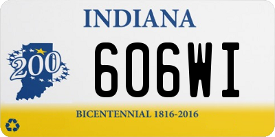 IN license plate 606WI