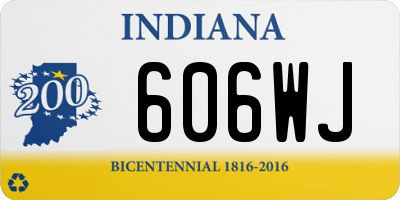 IN license plate 606WJ