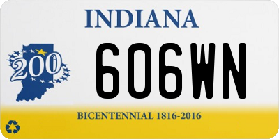 IN license plate 606WN