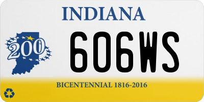 IN license plate 606WS