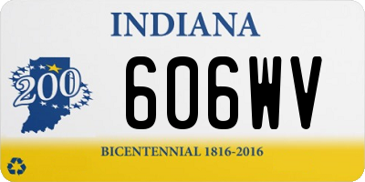 IN license plate 606WV