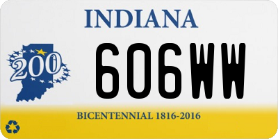 IN license plate 606WW