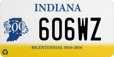 IN license plate 606WZ