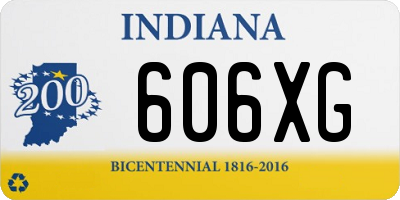 IN license plate 606XG