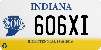 IN license plate 606XI