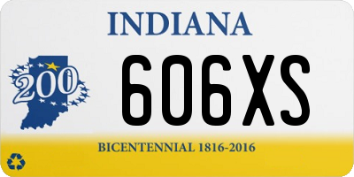 IN license plate 606XS