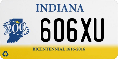 IN license plate 606XU