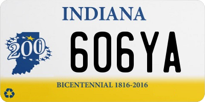 IN license plate 606YA