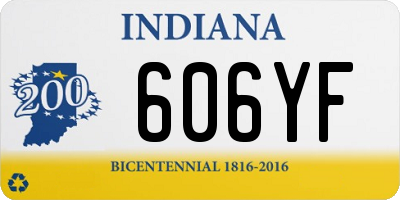 IN license plate 606YF