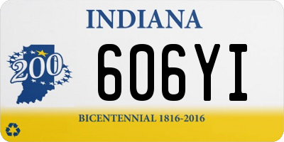 IN license plate 606YI