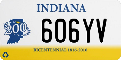 IN license plate 606YV