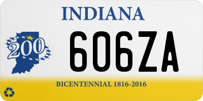 IN license plate 606ZA