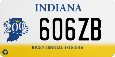 IN license plate 606ZB